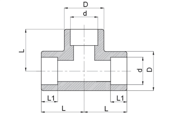 Straight Tee reference drawing